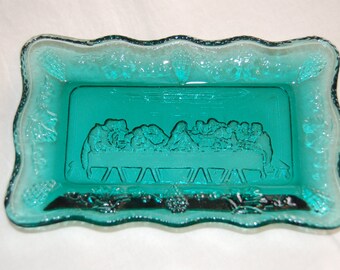 Vintage Mini Lords Supper Green or Pink, Nut/Mint/Butter Dish by Tiara