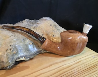 Tobacco smoking pipe with built in tamper