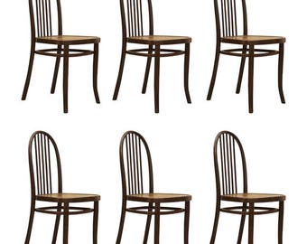 Set of Six Thonet Chairs No. 644 Designed by Josef Hoffmann