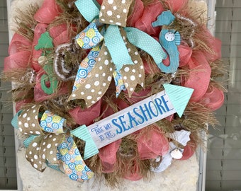 SOLD! BEACH Ocean SEASHORE Wreath