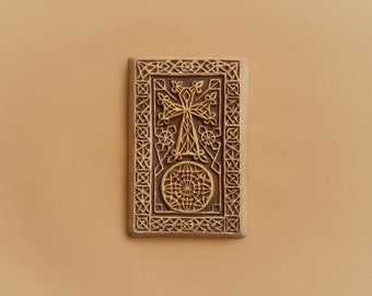 Khachkar on the Wall Ceramic Armenian Cross Religion Gifts Armenian Souvenir Handmade Armenian Home Decor Armenian Khach Art from Armenia
