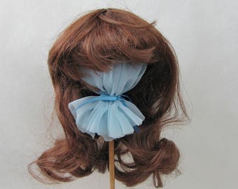 Doll Wig ~ Dark Auburn ~ Long ~ Wavy ~ Bangs ~ Size 12 ~ Tallina's ~ Unused