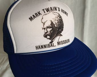 Vintage Mark Twain trucker hat-cap