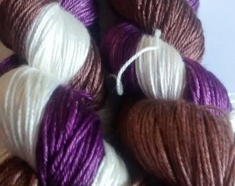 Velvet and Lace kettle dyed merino silk sock yarn