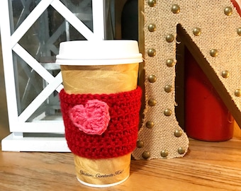 Red Valentine Reusable Coffee Sleeve