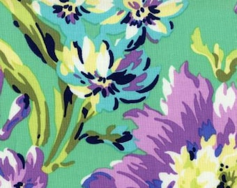 Emerald Floral Quilt Fabric By Amy Butler for Free Spirit Fabrics, Modern Floral Quilting Fabric