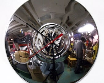 VW Beetle Wall Clock - Volkswagen Bug Hubcap Clock - Retro Car Clock - Volkswagon