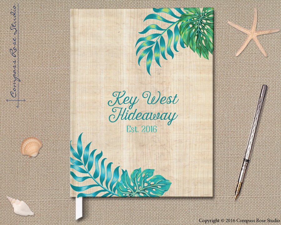 Personalized Beach House Guest Book Vacation Home Guest Book
