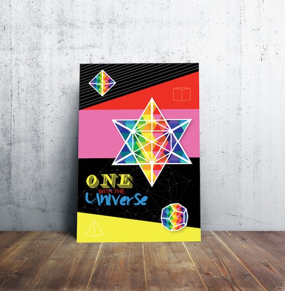 Sacred Geometry Poster - Sign - One With the Universe!