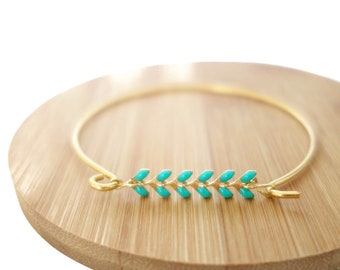 Corn Mint chain Bangle Bracelet