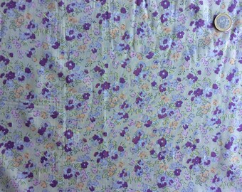 Cotton lawn fabric, floral print