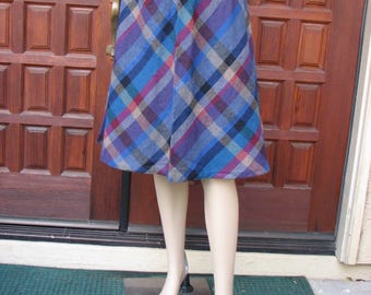 Vintage Wool Plaid Skirt by A. Byer