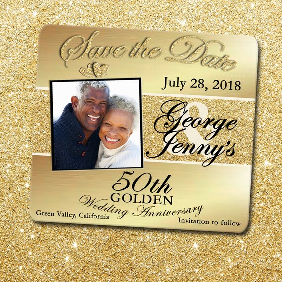 Save the Dates 50th Golden Anniversary Save the Date Magnet