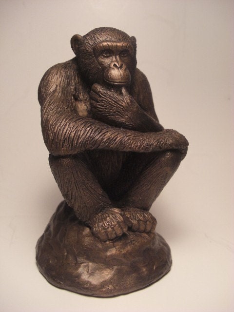 Chimpanzee Sculpture Primal Thinker