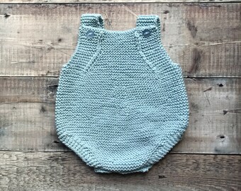 Baby Romper – Handmade newborn outfit - Knitted summer romper - coming home outfit - Baby shower gift - baby boy clothes - baby girl clothes