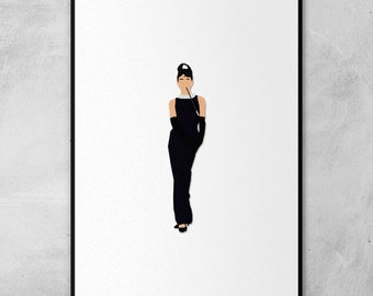 Breakfast at Tiffany's | Audrey Hepburn | Minimal Artwork Poster