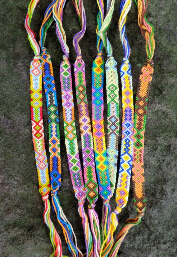 Items similar to Set of 3 Tribal Friendship Bracelets ...