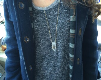 Extra Large Quartz Crystal Point Layering Necklace