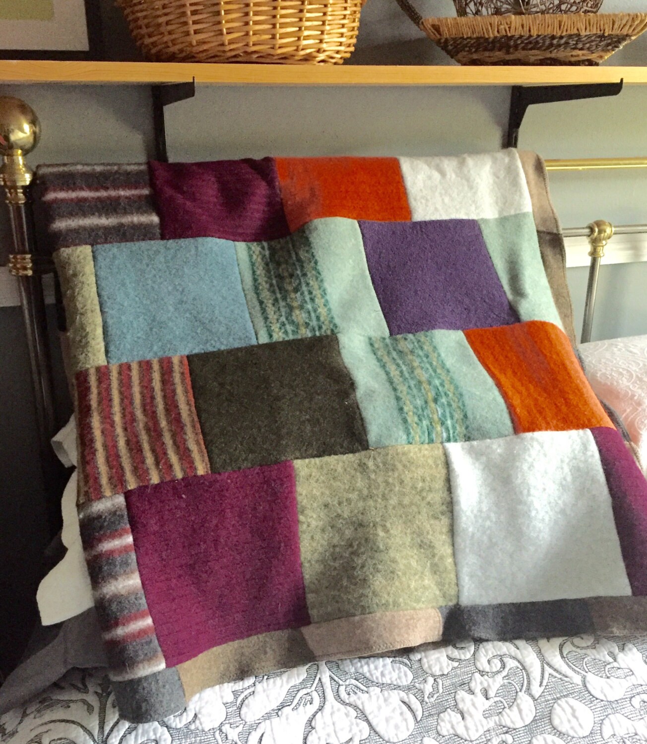 Upcycle felted wool blanket