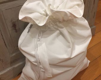 Christmas In July, Christmas Santa Sack, Off White Calico Genuine Quality, Hand Made, Large 75cm x 55cm, Fully Lined, Can Personalise