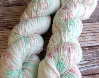 Isabel - Christmas Speckles - Hand Dyed Yarn - 75/25 Superwash Merino/Nylon
