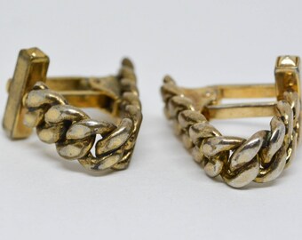 gold tone cuff links