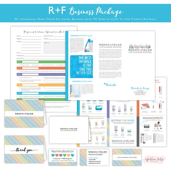Rodan and Fields Business Kit Preferred Customer Info Sheet