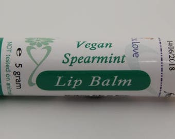 Vegan Lip Balm - Spearmint - Macadamia wax - 5 gram