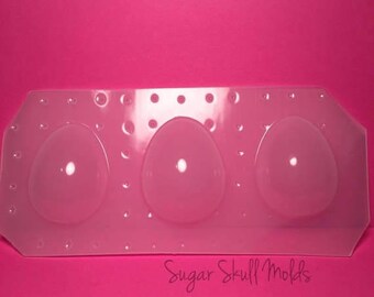 3pc Chubby Domed Egg Flexible Plastic Resin Mold Chocolate Jewelry