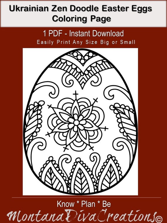 Egg Cited For Spring Ukrainian Ornate Easter Eggs Coloring