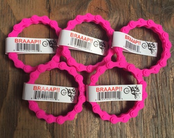 5 MX PINK CHAIN wristband bracelet