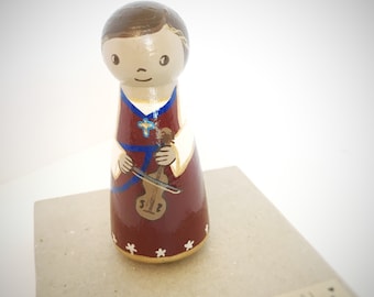 St. Cecilia -large peg doll