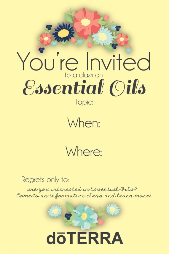 items similar to 4x6 doterra class invitation instant how to make invites
