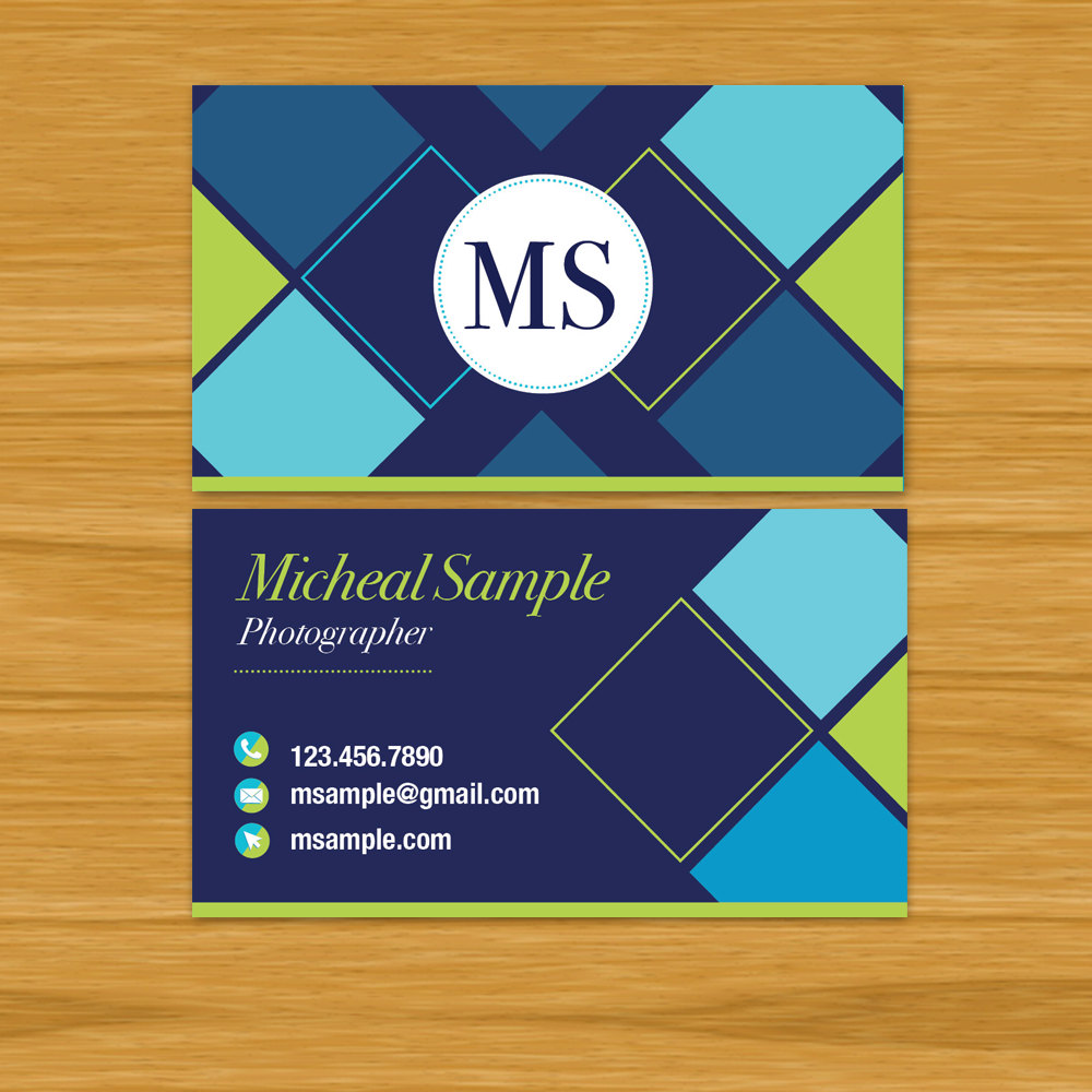 Business Card Template Custom PrintReady PDF Digital File