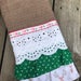 Sweet and colorful Christmas kitchen ruffle towel