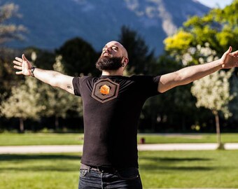 T-shirt man made in France Crop Circles, Cube Infinity.