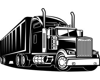 Free Free 246 Simple Semi Truck Svg SVG PNG EPS DXF File