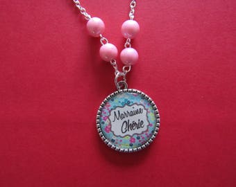 CLEARANCE necklace silver chain baby godmother