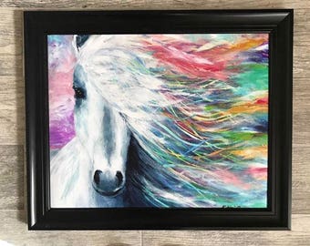 Colorful Horse Print | Horse Art | Horse Decor | Horse Gift | Girl's Room | Horse Lover Gift | Horse Painting Print | Colorful Horse | Horse