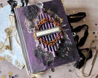 Handmade journal keepsake book gothic spell book
