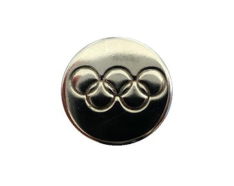 Olympic Games Rings Chrome Button (00668)*Available in Quantity*