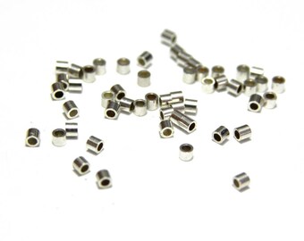 20 pc. Sterling Silver Crimp Beads 1.5 mm
