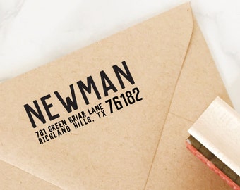 Return Address Stamp, Self-Inking Stamp, Personalized Address Stamp, Housewarming Gift, Wedding Gift - Custom Address Stamp Style No. 80
