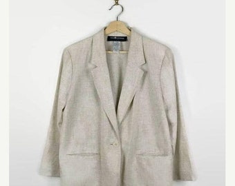 ON SALE Vintage Simple Cream/Off white Slouchy Blazer/Cardigan from 90's*