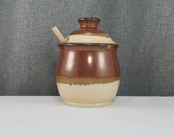 IN STOCK** Lidded Pottery Jar - Lidded Ceramic Jar - Lidded Stoneware Jar - Porcelain - Honey or Sugar pot - Ohatta
