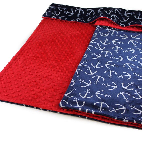 Personalized Baby Blanket Boy Anchor Baby Blanket / Minky Baby Blanket Baby Boy Navy Baby Blanket Nautical Nursery / Name Blanket Baby Gift