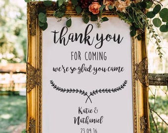 Wedding Sign - Digital file - Personalised thank you message