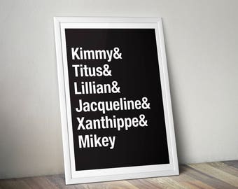 Unbreakable Kimmy Schmidt Characters Poster Minimalist