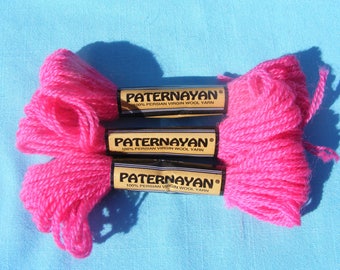 Paternayan Persian Wool Yarn 961 Hot Pink-8yd each(3 skeins)