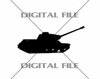 Army Tank A2 Vector Image Vinyl Decal T-shirt Digital Cutting Files ,Svg Files, Ai, Eps, Dxf